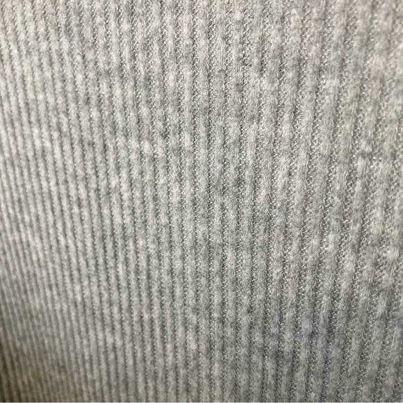 FP Feeling Magical Grey Ribbed Oversized Tunic Crochet Collar Racing Stripe - Picture 10 of 13